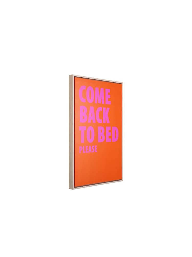 pt, Orange Come Back to Bed Wall Art - Image 3 of 3