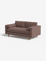 MADE.COM Basket Weave Dusky Pink Scott 2 Seater Sofa - Image 1 of 4