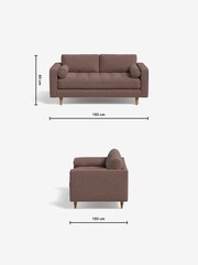 MADE.COM Basket Weave Dusky Pink Scott 2 Seater Sofa - Image 4 of 4