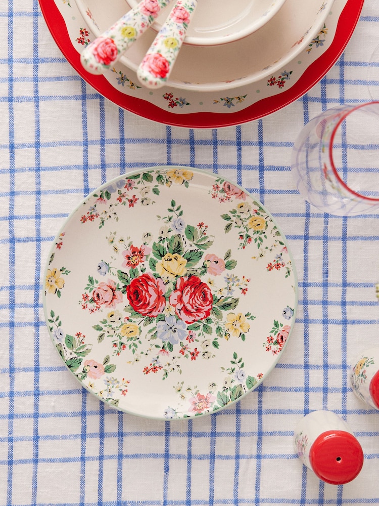 Cath Kidston Sage Feels Like Home Set of 4 Side Plates - Image 1 of 4