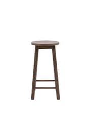 Gallery Home Dark Wood Temara Oak Style Stool - Image 4 of 5