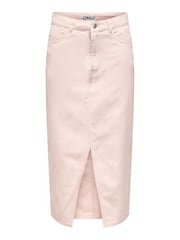 ONLY Pink Denim Midi Skirt With Front Split - Image 4 of 5