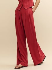 Nobody's Child Red Mel Trousers With Linen - Image 1 of 6