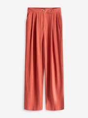 Nobody's Child Red Mel Trousers With Linen - Image 6 of 6