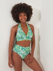 Joe Browns Green Bright Floral High Waisted Bikini Bottoms - Image 2 of 5