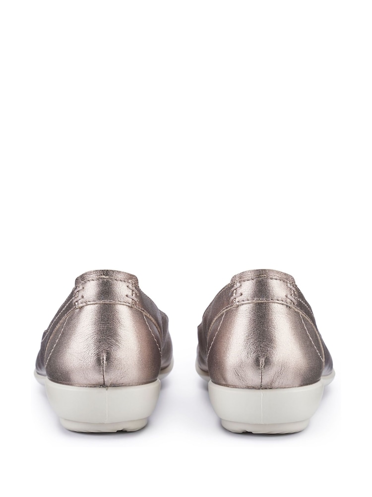 Hotter Natural Wide Fit Robyn II Slip-On Leather Shoes - Image 4 of 4