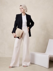 Blanco - Camiseta transparente de canalé con cuello redondo de Banana Republic - Imagen 3 de 4