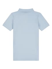 Jack Wills Blue Boys Pique 100% Cotton Polo Shirt - Image 6 of 7