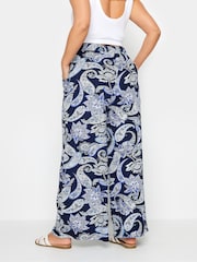 Yours Curve Blue Jersey Wide Leg Trousers - Image 3 of 5