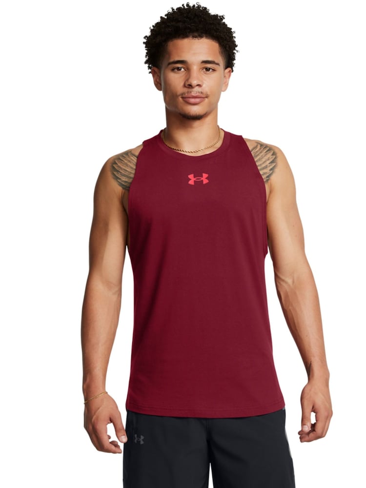 Under Armour Red Ua Baseline Cotton Tank - Image 1 of 4