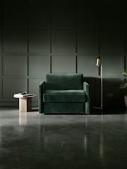 Jay-Be Luxe Velvet Bottle Green Slim Snuggle Sofa Bed - Image 1 of 6