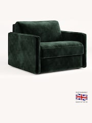 Jay-Be Luxe Velvet Bottle Green Slim Snuggle Sofa Bed - Image 2 of 6
