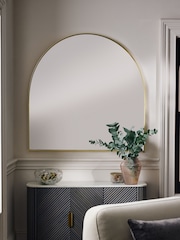 Gold Wide Arch Over Mantle Wall Mirror - Image 1 of 5