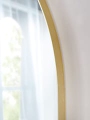 Gold Wide Arch Over Mantle Wall Mirror - Image 2 of 5