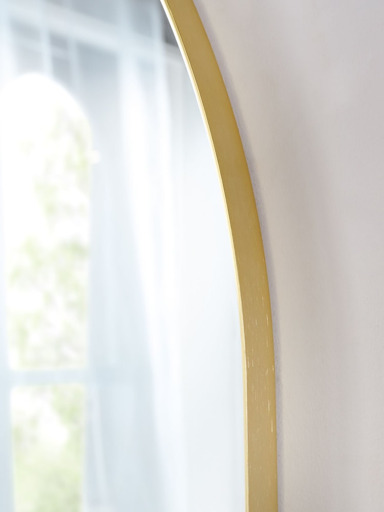 Gold Wide Arch Over Mantle Wall Mirror - Image 2 of 5