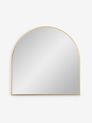 Gold Wide Arch Over Mantle Wall Mirror - Image 3 of 5