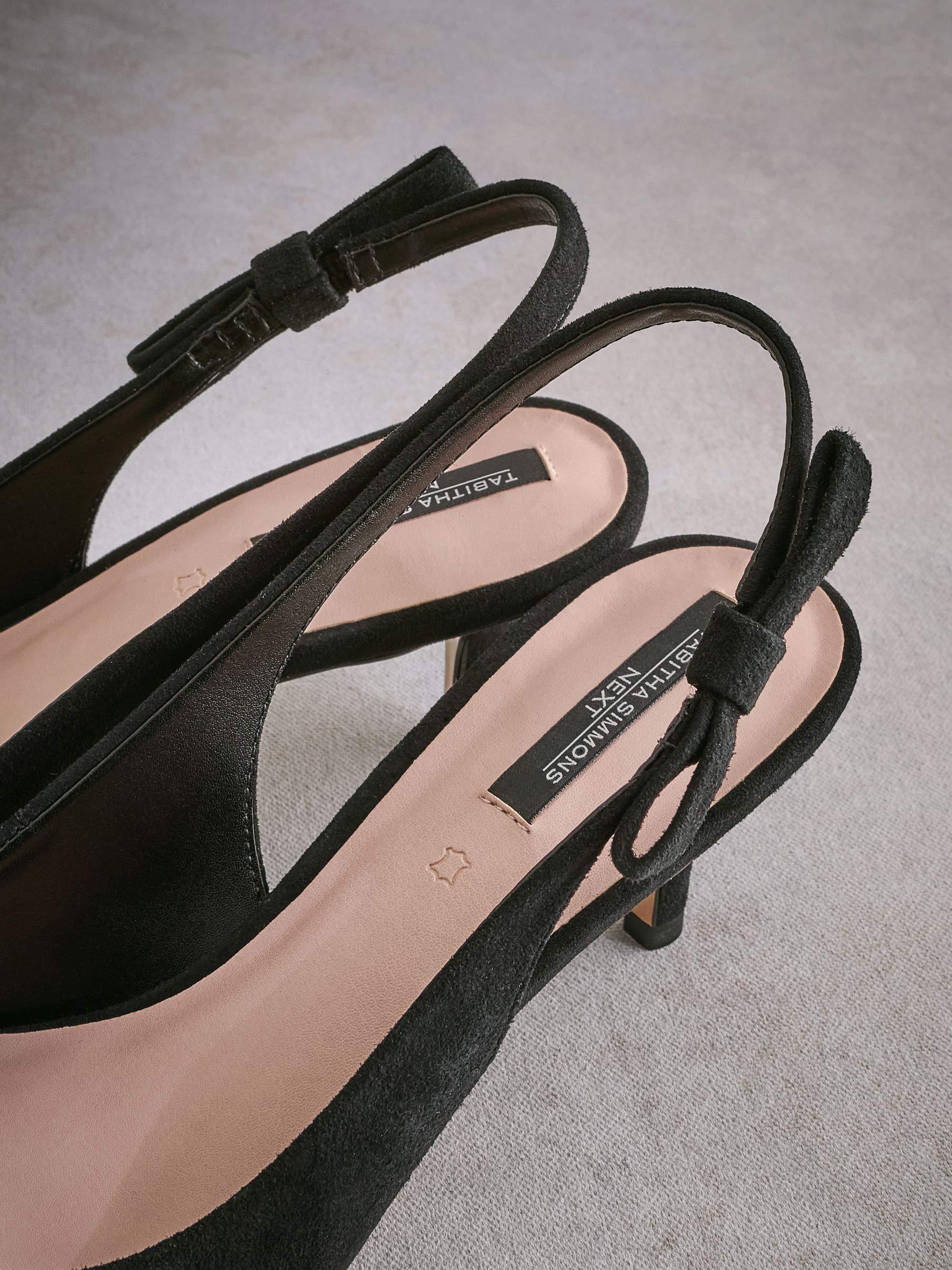 Buy Black Tabitha Simmons Dela Leather Slingback Point Heels from Next USA