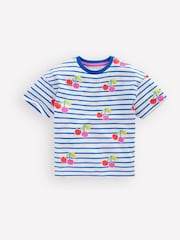 Boden Blue Relaxed Breton T-Shirt - Image 1 of 3
