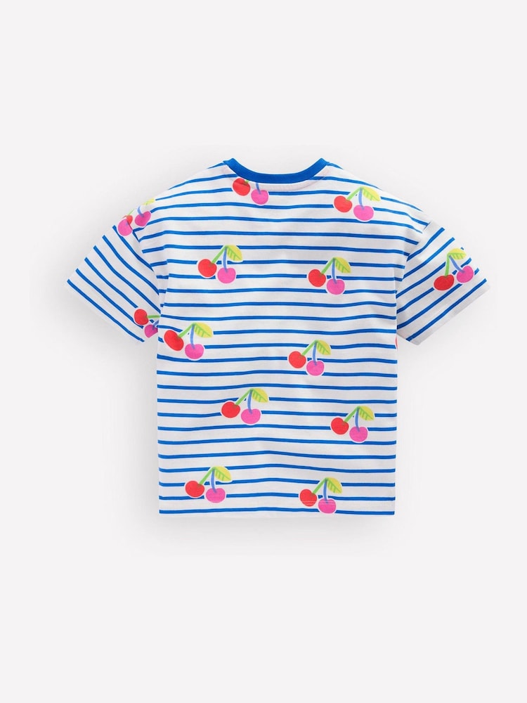 Boden Blue Relaxed Breton T-Shirt - Image 2 of 3