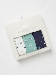 FatFace Bee Floral Mini Knickers 3 Pack - Image 2 of 2