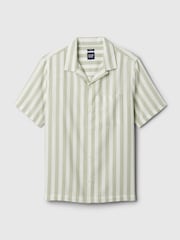 Gap Green Textured Resort Short Sleeve Shirt - Image 5 of 5