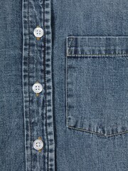 Reiss Blue Rosie 4-9 yrs Denim Button-Through Shirt - Image 4 of 4