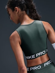 Nike Green Pro 365 Dri-FIT Cropped Tank Top - Image 2 of 5