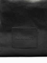 AllSaints Black Steppe Leather Messenger Bag - Image 6 of 6