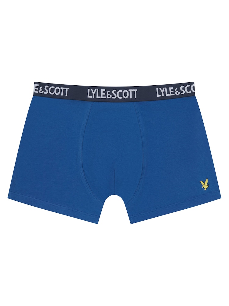 Lyle & Scott White Underwear Boys Markus Trunks 3 Pack - Image 3 of 4