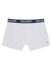 Lyle & Scott White Underwear Boys Markus Trunks 3 Pack - Image 4 of 4