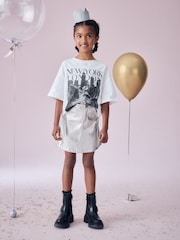 Silver Metallic Skirt (3-16yrs) - Image 2 of 8