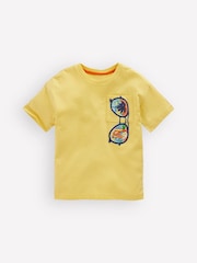 Boden Yellow Short Sleeve Badge T-Shirt - Image 1 of 3