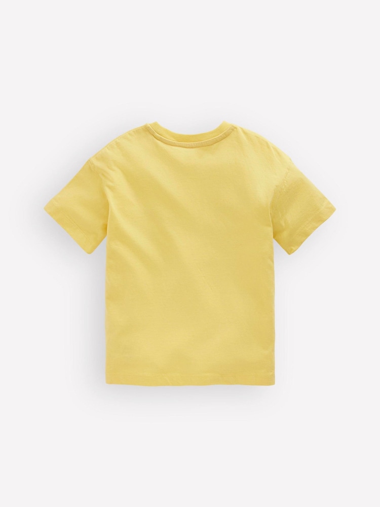 Boden Yellow Short Sleeve Badge T-Shirt - Image 2 of 3