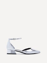 Linzi Silver Dahlia Diamante Embellished Flats - Image 2 of 4