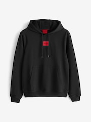 HUGO Black Box Logo 100% Cotton Terry Hoodie - Image 5 of 5
