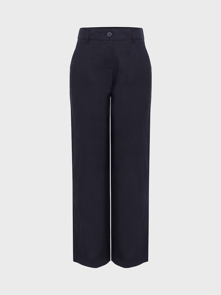 Hobbs Petite Lynn Linen 100% Cotton Trousers - Imagen 4 de 4
