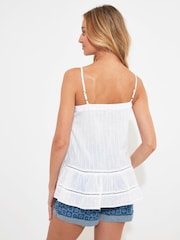 Joe Browns White Relaxed Ladder Lace 100% Cotton Cami - Image 3 of 5