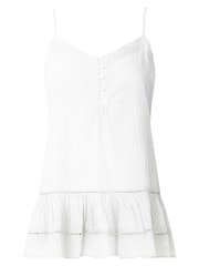 Joe Browns White Relaxed Ladder Lace 100% Cotton Cami - Image 5 of 5