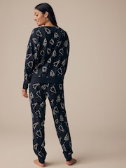 Black/White Matching Family Womens Christmas Tree 100% Cotton Pyjamas - Image 5 of 6