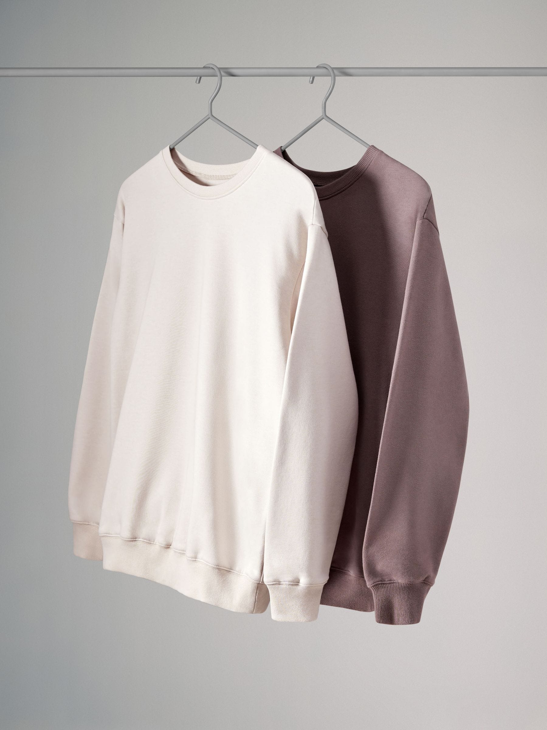 Buy The Set Brown/Beige 2 Pack Oversized Crew Neck