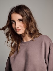 The Set Brown/Beige 2 Pack Oversized Crew Neck Sweatshirts - Image 7 of 7