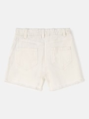 Angel & Rocket Cream Raya Embroidered Denim 100% Cotton Shorts - Image 5 of 6