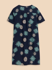 White Stuff Blue Lydia Shift Dress With Linen - Image 5 of 6