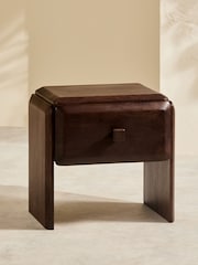 MADE.COM Brown Payton Mango Wood Bedside Table - Image 2 of 4