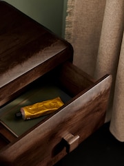 MADE.COM Brown Payton Mango Wood Bedside Table - Image 4 of 4