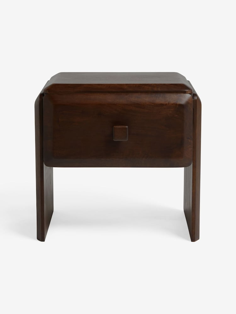 MADE.COM Brown Payton Mango Wood Bedside Table - Image 5 of 5 MADE.COM Brown Payton Mango Wood Bedside Table - Image 5 of 5
