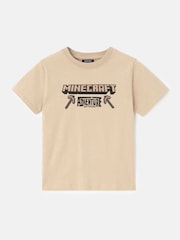 Angel & Rocket Cream 100% Cotton Minecraft Back Print T-Shirt - Image 4 of 6