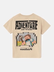 Angel & Rocket Cream 100% Cotton Minecraft Back Print T-Shirt - Image 5 of 6