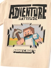Angel & Rocket Cream 100% Cotton Minecraft Back Print T-Shirt - Image 6 of 6
