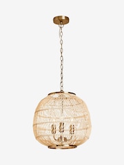 Natural Tahiti 3 Light Chandelier Ceiling Light Fitting - Image 5 of 5